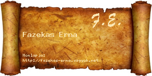 Fazekas Erna névjegykártya